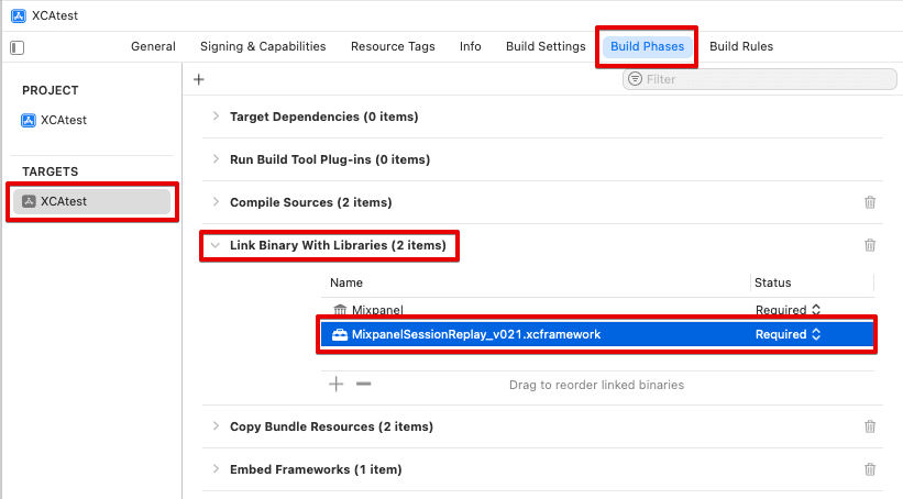 Link Binary With Libraries